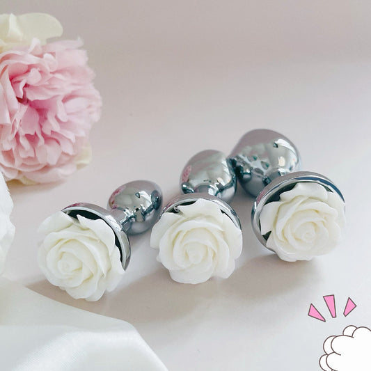 Stainless Steel Rose Butt Plug